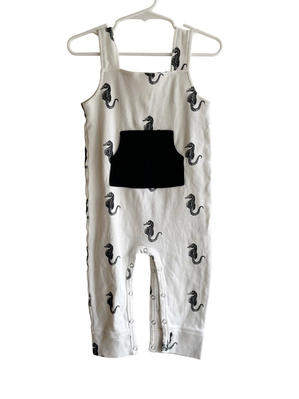 Kate Quinn Seahorse Print One Piece Overall Jumpsuit